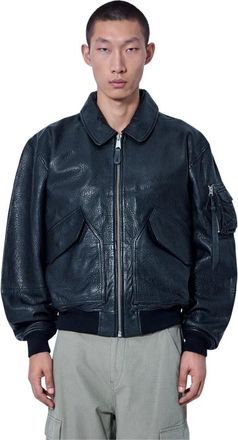Alpha Industries Chaqueta Bomber Holgada de Piel Cwu-36/P UV - Jackets - Hombre - Negro - 2XL