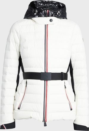 Moncler Bruche Contrast Belted Puffer Jacket