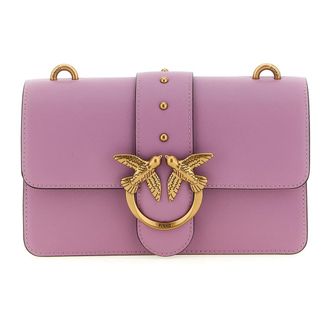 Pinko Shoulder Bags, female, Purple, Size: ONE SIZE Love One Mini Crossbody Bag