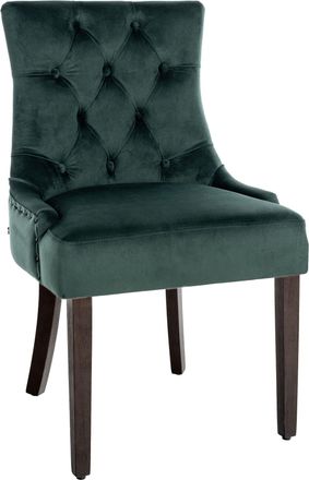 Clp Silla De Comedor Aberdeen En Terciopelo Verde Oscuro Antiguo