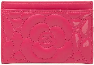 Chanel Pre-owned Wallets, female, Pink, Size: ONE SIZE Pre-owned Camellia Lambskin Card Case