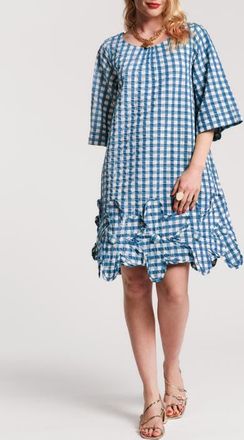 Frances Valentine Zennia Mini Dress Gingham in Blue/white at Nordstrom, Size X-Large