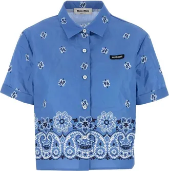 Miu Miu Camicie Popeline Fiammato