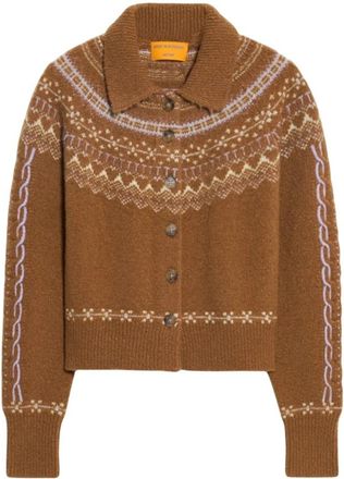 Guest In Residence Cloud Chalet Cardigan - Dames - Vesten - Bruin - M - Wol - Truien & Vesten