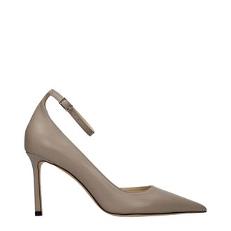 Jimmy Choo London Gray Leather High Heel Womens Pumps