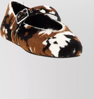 Le Silla animal print round toe ballet flats
