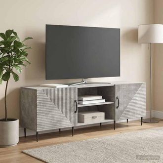 vidaXL Vidaxl Mobile Tv Grigio Cemento 150 X 31 X 50 Cm Legno