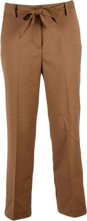 Kocca Taty Straight Broeken - Dames - Straight fit broeken - Bruin - S - Polyester - Broeken