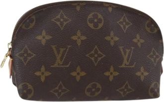 Louis Vuitton Pre-owned Clutches, female, Brown, Size: ONE SIZE Pre-owned Canvas Pouch