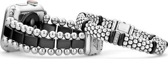 Lagos Smart Caviar Apple Watch Watchband & Bracelet Set in Silver at Nordstrom, Size 7