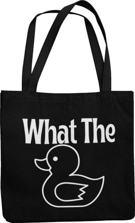 Generic What The DUCK - Funny novelty shopper Tote Bag (Black)