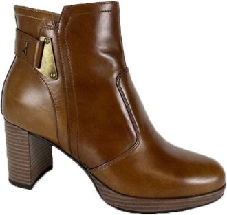 Nero Giardini Elegante Enkellaarsjes - Dames - Laarzen met Hak - Bruin - 38 EU - Schoenen