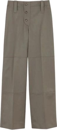 Victoria Beckham Dames, Broeken, Grijs, Maat: XS Wol