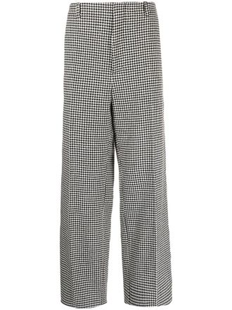 Cool T.M houndstooth-pattern straight trousers - men - Viscose - 48 - Black