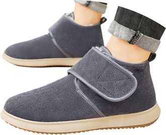 Generic Thermal Boots Winter Slip Warm Fleece Lined Outdoor Hiking Boots Comfortable Non Cold Weather Footwear (Grey, 5.5)