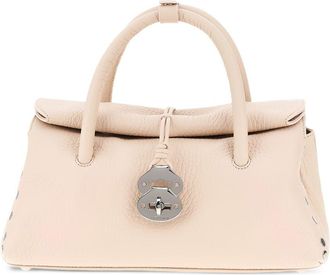 Zanellato Womens Dotta Small Bag In Hammered Leather Pink Callas