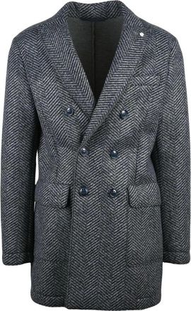 L.B.M. 1911 L.b.m. 1911, Jassen, Heren, Grijs, XL, Wol, Cappotto