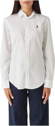 Polo Ralph Lauren Overhemden, Dames, Wit, M, Katoen, Cotton Shirt