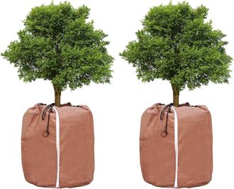 OEM Juego De 2 Bolsas Anticongelantes Para Plantas En Maceta, Protecci&oacute;n Invernal Para Plantas, 65 X 70 Cm, 70 G/m&sup2;, Poli&eacute;ster