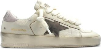 Golden Goose Beige Leren Sneakers met Ronde Neus - Dames - Sneakers - Wit - 36 EU - Leer - Schoenen