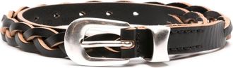 Our Legacy braided leather belt - unisex - Calf Leather - 100 - Black