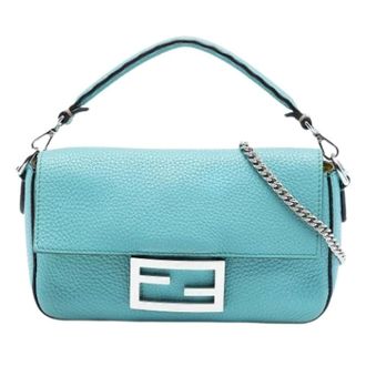 Fendi Pre-owned Mini Bags, female, Blue, Size: ONE SIZE Pre-owned The Baguette Satchel