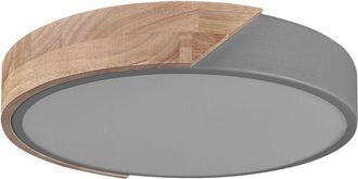 Beliani LED Ceiling Lamp PATTANI Metal Grey