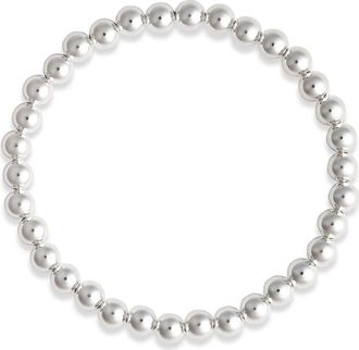 Nashelle Beaded Stretch Bracelet in Sterling Silver at Nordstrom
