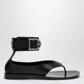 Durazzi Milano Black Sandals With Ankle Strap Closure