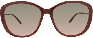 Chloé 59mm Round Sunglasses in Brown Brown Green at Nordstrom Rack
