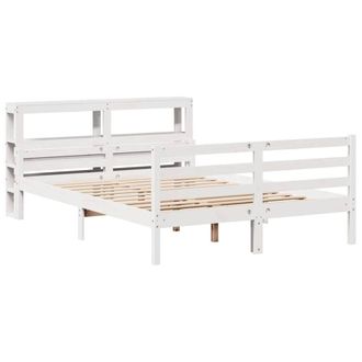 Berkfield Home Beautiful Bed Frame with Headboard without Mattress 160x200 cm in White
