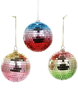 Cody Foster & Co. Set Of 3 Handmade Mirrored Disco Balls Ornaments