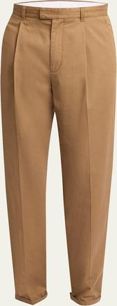 The Row Mens Belamy Cashmere and Cotton Pleated Pants