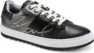 Karl Lagerfeld Matho Colorblock Sneaker in Black/Gunmetal at Nordstrom Rack, Size 11.5