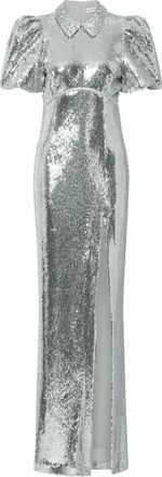 Rebecca Vallance Olympia maxi-jurk met korte mouwen - Zilver