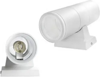 Trade Shop Trade Shop Traesio - Trade Shop - Applique Doppia Emissione A Parete Giardino Esterno Ip55 Portalampada Gu10 Es01 - Blanco