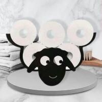 OEM Portarrollos De Papel Higi&eacute;nico Con Forma De Oveja, Soporte De Pared De Metal Negro, Almacenamiento De Papel Higi&eacute;nico, Soporte De Metal Con Forma De 