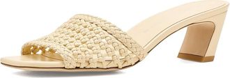 Stuart Weitzman Marina Slides 50 Womens Sandals Straw : 10.5 M, Leather