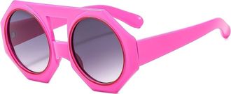 Generic Outdoor Commuting Mens Sunglasses Vacation Womens Beach Sports Sun Glasses(Pink)