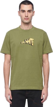 Off-white Green Crew Neck T-Shirt