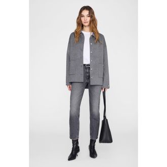 Anine Bing Cashmere Luca Jacket in Heather Grey at Nordstrom, Size Large