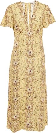 Sandro Jurk met bloemenprint - Geel