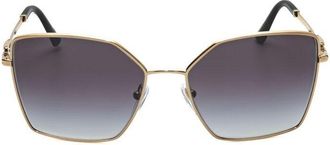 Bulgari Grey Gradient Geometric Ladies Sunglasses BV6175 20148G 56