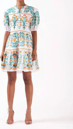 Celina Moon Sahar Mini Dress In Fern Noura