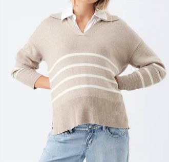 Ripe Lori Nursing Knit Sweater In Latte/chalk