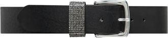 Depeche Stijlvolle Zwarte Riem met Vierkante Gesp - Dames - Riemen - Zwart - 85 CM - Leer - Accessoires