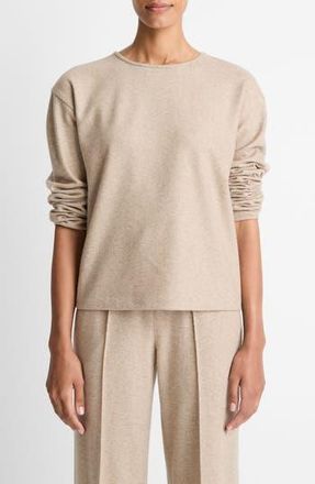 Vince Elevated Wool Blend Sweater in Heather Marzipan at Nordstrom Rack, Size X-Large