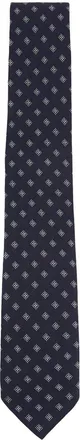 Reiss Rimini Navy Textured Square Wool & Silk-Blend Tie
