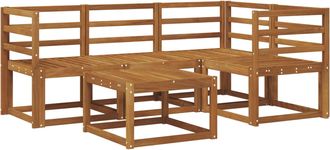 vidaXL Conjunto De Sof&aacute;s De Exterior 5 Uds. Natural Vidaxl
