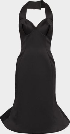 Marc Jacobs Sculpted Satin Halter Dress